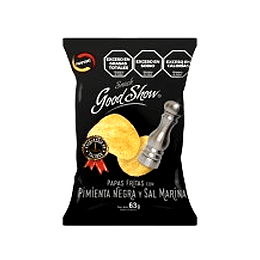 * X 63 GRAMOS * PAPAS "GOOD SHOW" PIMIENTA Y SAL MARINA