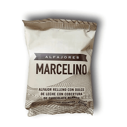ALFAJOR *MARCELINO* BLANCO X 60 GRS 