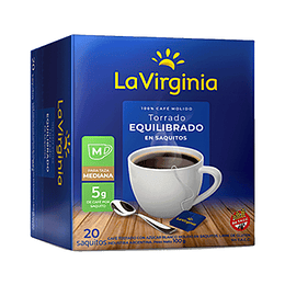 * X 5 GRS * CAFE TORRADO EQUILIBRADO "VIRGINIA" SAQUITOS  X 20 UNID