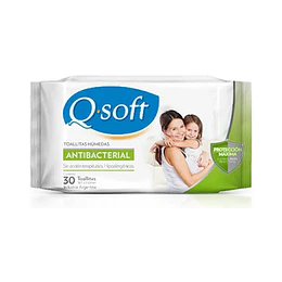 TOALL."Q-SOFT" ANTIBACTERIAL X 30 UNID 