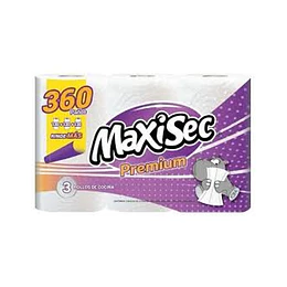 * X 360 PAÑOS * ROLLO COCINA "MAXISEC" PREMIUM X 3U