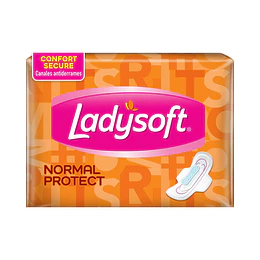 *NORMAL PROTECT X 8U* TOALL."LADYSOFT" C/ALAS (NARANJA)