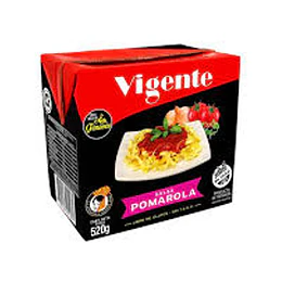 SALSA TOMATE POMAROLA "VIGENTE" TETRA X 520 GRS 