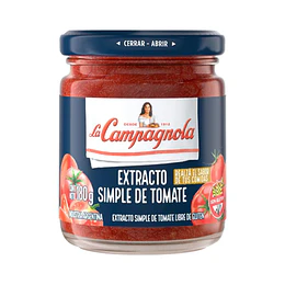 EXTRACTO SIMPLE DE TOMATE "LA CAMPAGNOLA" FRASCO X 180 GRS TETRA X 520GRS