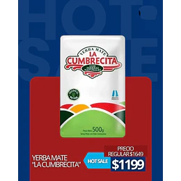 YERBA "LA CUMBRECITA" COMUN X 500 GRS.