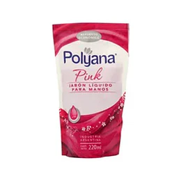 JABON LIQUIDO "POLYANA" PINK D.PACK X 220 ML 