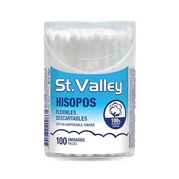** ST. VALLEY X 100 UNID ** HISOPOS POTE 