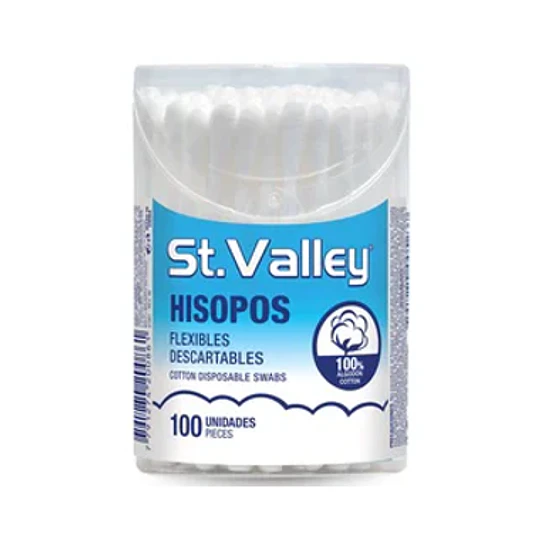 ** ST. VALLEY X 100 UNID ** HISOPOS POTE 