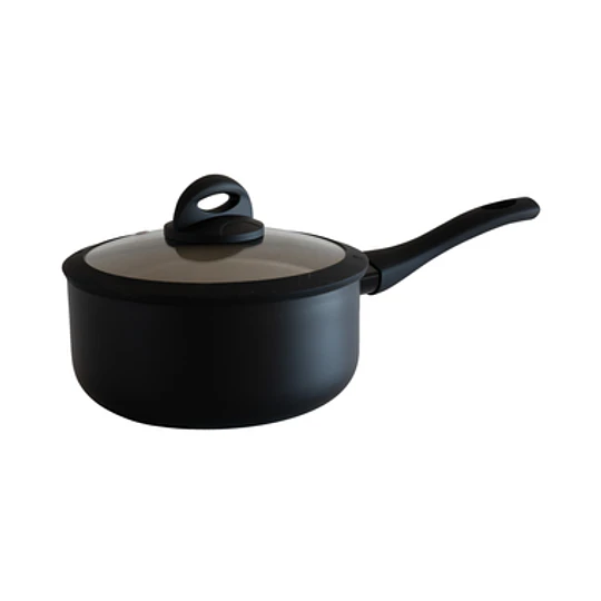 * 20 CM * CACEROLA ANTI-ADHERENTE C/TAPA Y MANGO 