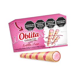 *CAJA X 48* CUBANITOS "OBLITA" FRUTILLA