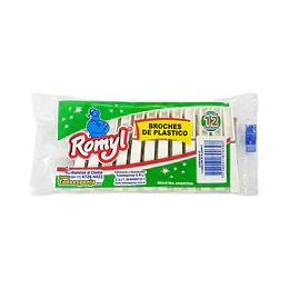 BROCHES PLASTICOS "ROMYL" X 12 UNID (ART.42)