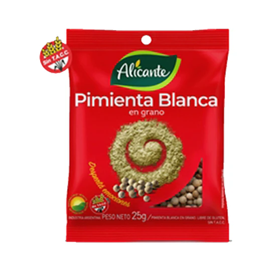 *EN GRANO* PIMIENTA BLANCA ALICANTE X25G