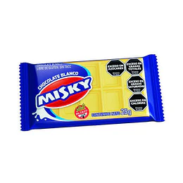 * X 25 GRS * CHOC."MISKY" BLANCO