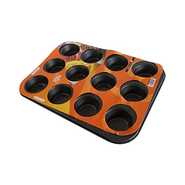 MOLDE MUFFIN X 12 COPAS "COOL BAZAR" (QXM005)