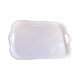 *33 X 25 CM* BANDEJA RECTANGULAR BLANCA "COOL BAZAR" 