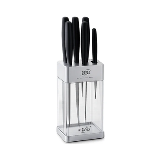 SET CUCHILLOS DE 6 PIEZAS C/AFILADOR Y SOPORTE 