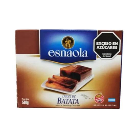 *CAJA X 500 GRS* DULCE BATATA C/CHOCOLATE 