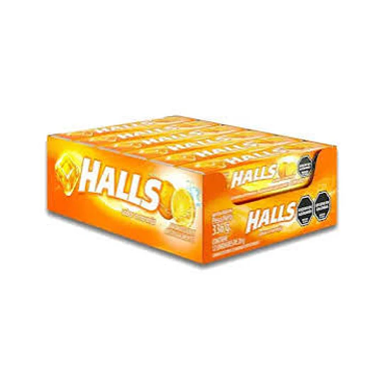 *HALLS* NARANJA LYPTUS X 12 UNID.