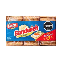 GALLETITAS "POZO" SANDWICH CLASICA TRIPACK X 300 GRS 