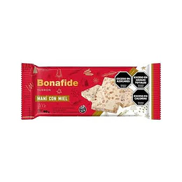 * X 200 GRAMOS * TURRON DE MANI Y MIEL  "BONAFIDE"
