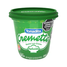 QUESO "CREMETTE" TONADITA LIGHT X 290 GRS 