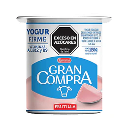 *CHICO X 120 GRS* YOGUR FIRME "GRAN COMPRA" FRUTILLA