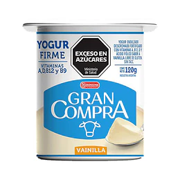 *CHICO X 120 GRS* YOGUR FIRME "GRAN COMPRA" VAINILLA 