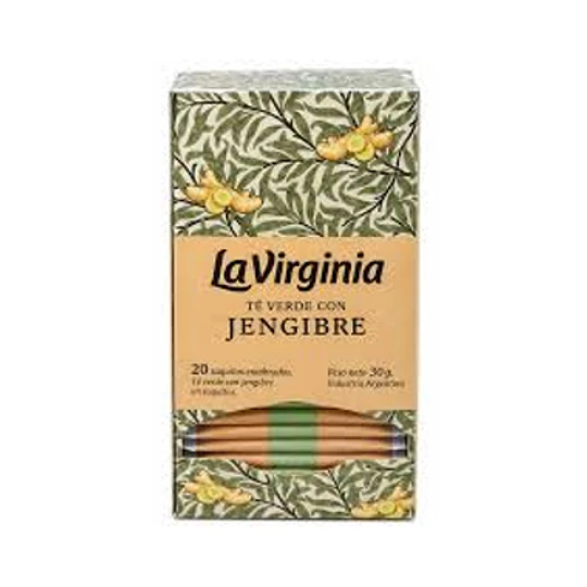 TE * VERDE CON JENGIBRE * LA VIRGINIA X 20 UNID.