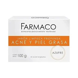 ** AZUFRE ** JABON DE LIMPIEZA PROFUNDA "FARMACO" X 100G
