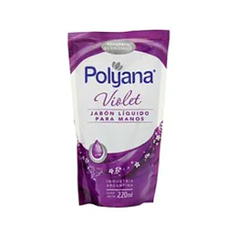 JABON LIQUIDO "POLYANA" VIOLET D.PACK X 220 ML 