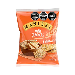 GALL. MINI CRACKERS "MANIERI" 4 SEMILLAS X 200 GRS 
