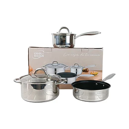 SET 3 PIEZAS "COOL BAZAR" ACERO INOXIDABLE (CL 1012)