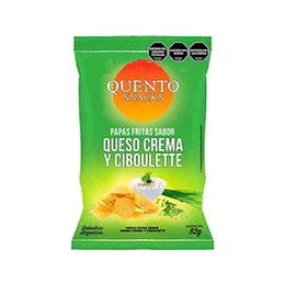 * X 82 GRAMOS * PAPAS "QUENTO" QUESO CREMA/CIBOULETTE