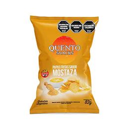 * X 82 GRAMOS * PAPAS "QUENTO" MOSTAZA