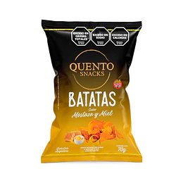 * X 70 GRAMOS * BATATAS "QUENTO" MOSTAZA Y MIEL 