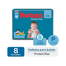 *CELESTE* PAÑALES HUGGIES (P) X 8 UNIDADES 