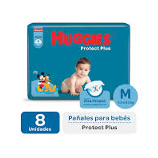 *CELESTE* PAÑALES HUGGIES (M) X 8 UNIDADES 