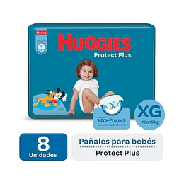 *CELESTE* PAÑALES HUGGIES (XG) X 8 UNIDADES 