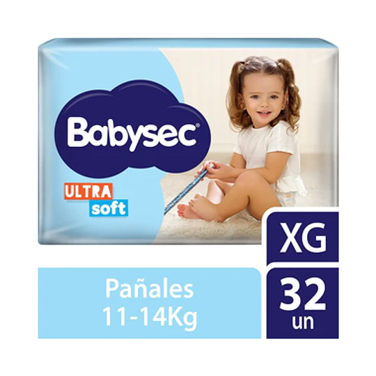 *PACK X 32 UNID* PAÑALES BABYSEC ** XG ** ULTRA SOFT 