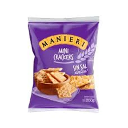 GALL. MINI CRACKERS "MANIERI" SIN SAL X 200 GRS 