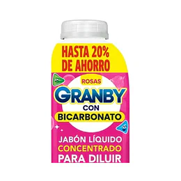 JAB.LIQ. CONCENTRADO "GRANBY" ROSAS BICARBONATO BOTELLA X 500 ML