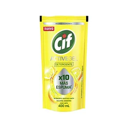 *ACTIVE GEL DOY PACK X 400 ML* LAVAVAJILLAS "CIF" LIMON 