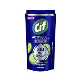 *ACTIVE GEL DOY PACK X 400 ML* LAVAVAJILLAS "CIF" ORIGINAL