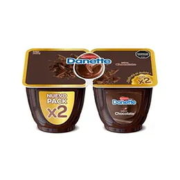 *PACK X 2U* POSTRE "DANETTE" CHOCOLATE (2 X 95 GRS) 