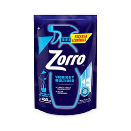 *D.PACK X 450ML* ZORRO "VIDRIOS"