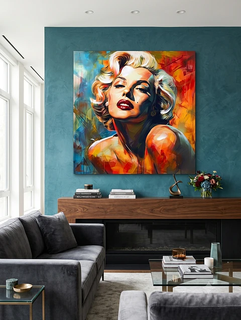 Cuadro decorativo Marilyn monroe 80x80 cm 