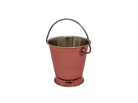 Balde De Acero Con Lacado De Cobre De 9 Cms
