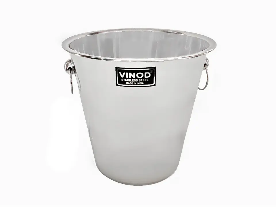 Balde Para Champagne De Acero 21x21 Cms 1