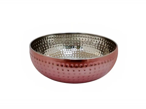 Bowl De Acero Con Lacado De Cobre De 24 Cms