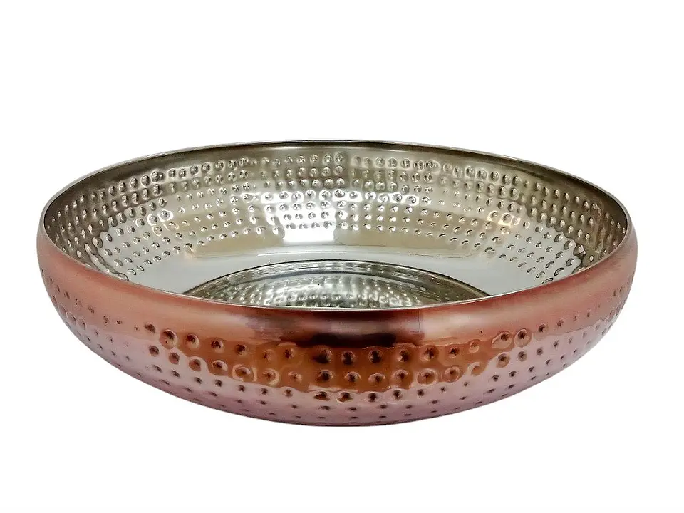 Bowl De Acero Con Lacado De Cobre De 36 Cms 1